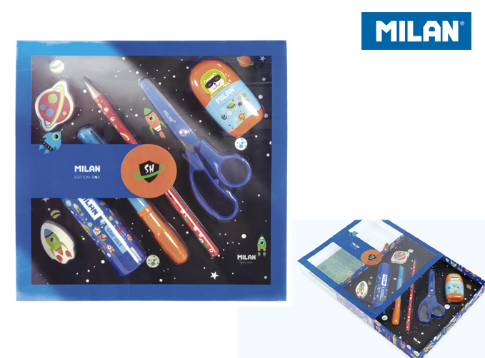 Zestaw upominkowy Milan super heroes space niebieski