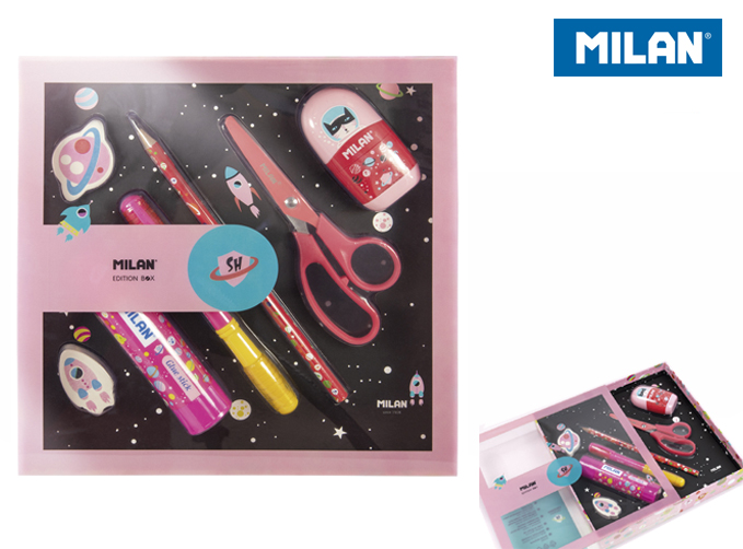 Zestaw upominkowy Milan super heroes space różowy