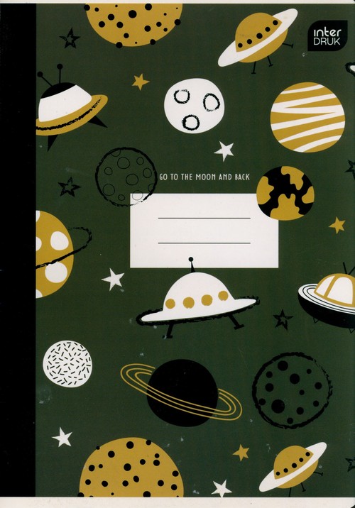 Zeszyt A5 w trzy kolorowe linie 16 kartek mix wzorów