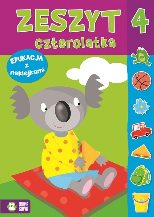 Zeszyt czterolatka Edukacja z naklejkami