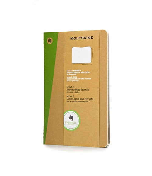 Zeszyt L Moleskine Evernote Journals L w linie + naklejki Smart