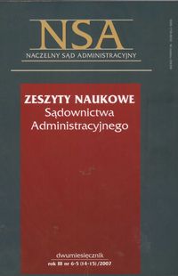 Zeszyty Naukowe Sądownictwa administracyjnego