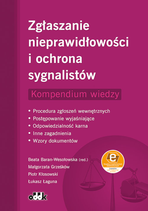 Zgłaszanie nieprawidłowości i ochrona sygnalistów Kompendium wiedzy