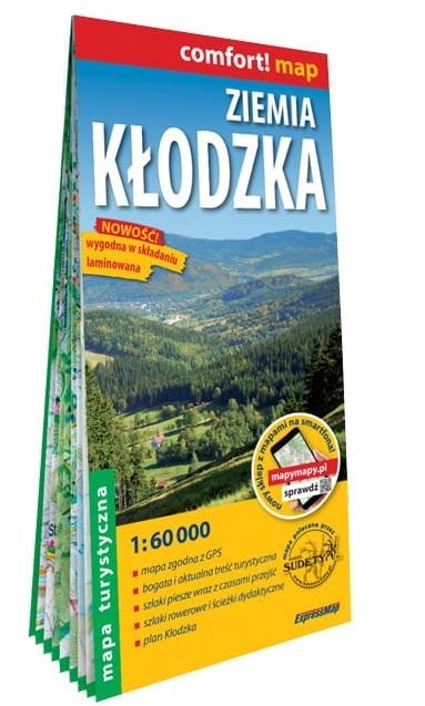 Ziemia Kłodzka; laminowana mapa turystyczna 1:60 000