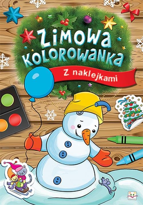 Zimowa kolorowanka z naklejkami