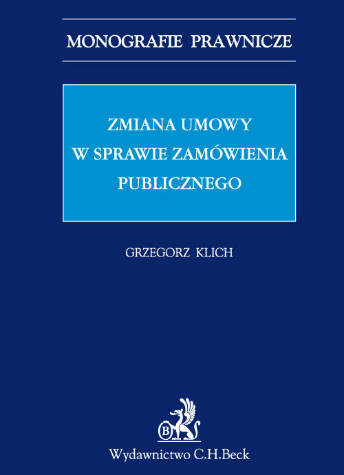 Zmiana umowy w sprawie zamówienia publicznego