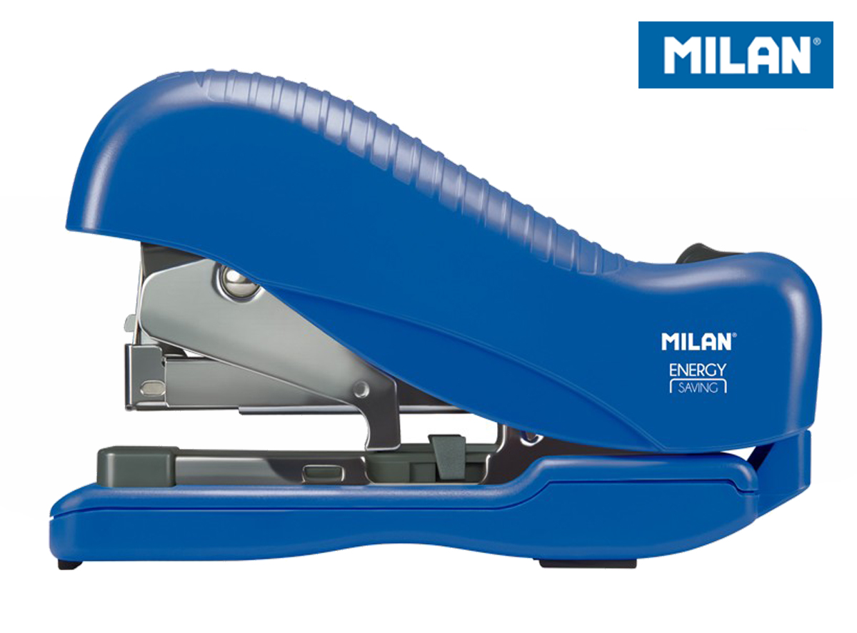 Zszywacz Milan 12,9 cm z przekładnią niebieski