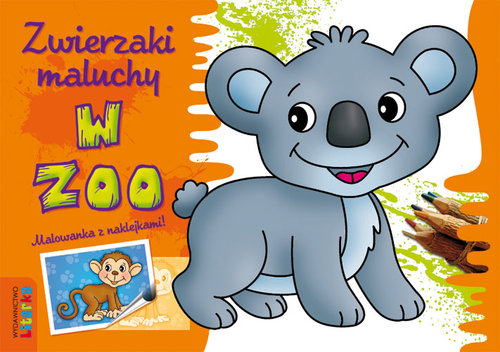 Zwierzaki maluchy  W zoo Malowanka z naklejkami
