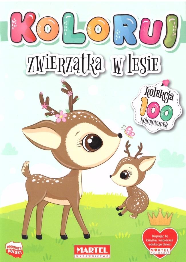 Zwierzątka w lesie. Koloruj