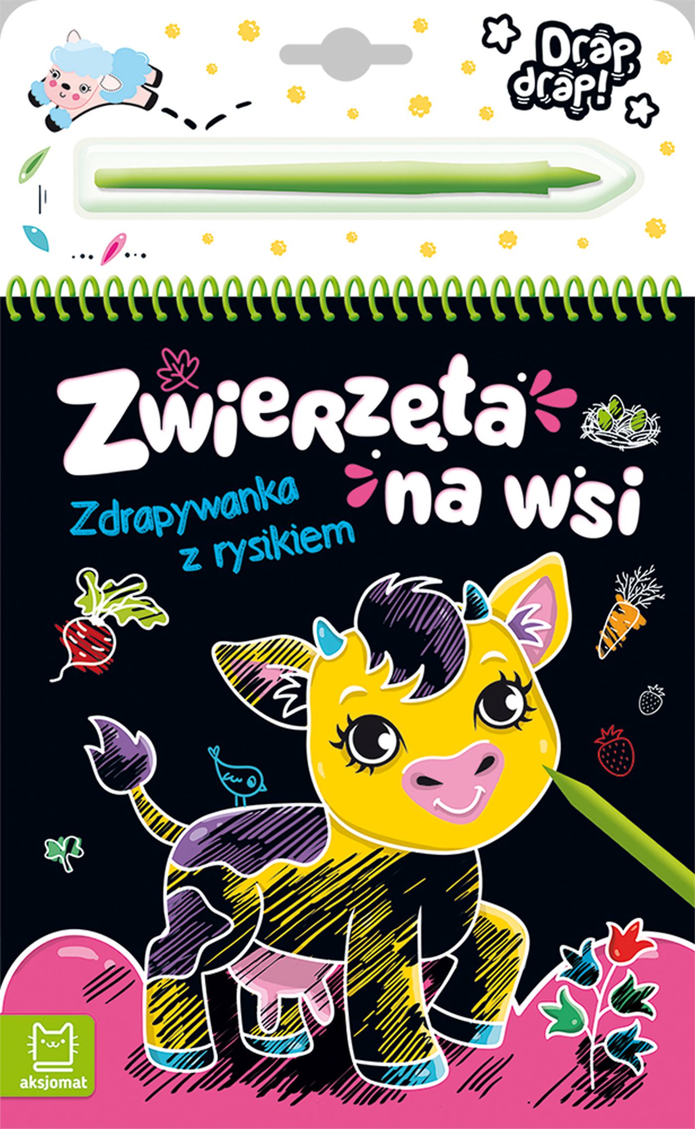 Zwierzęta na wsi Zdrapywanka z rysikiem