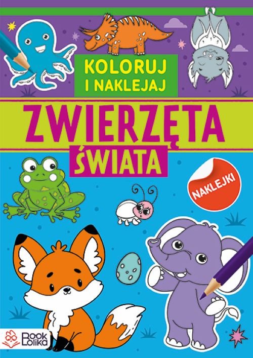 Zwierzęta świata Kolorowanki z naklejkami