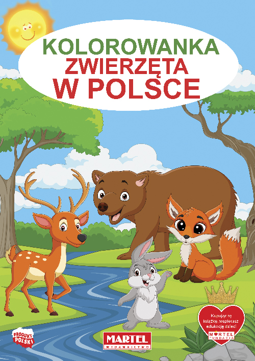 Zwierzęta w Polsce. Kolorowanka
